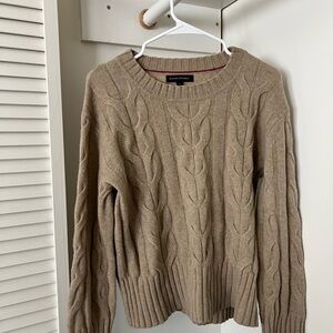 Banana Republic Tan Cable Knit Sweater